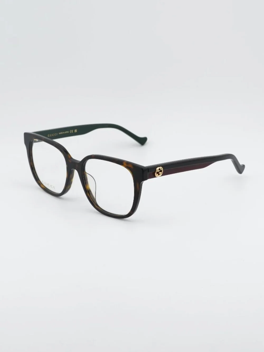 Gucci GG1305OA 002 Eyeglasses Havana 54mm Square Frame